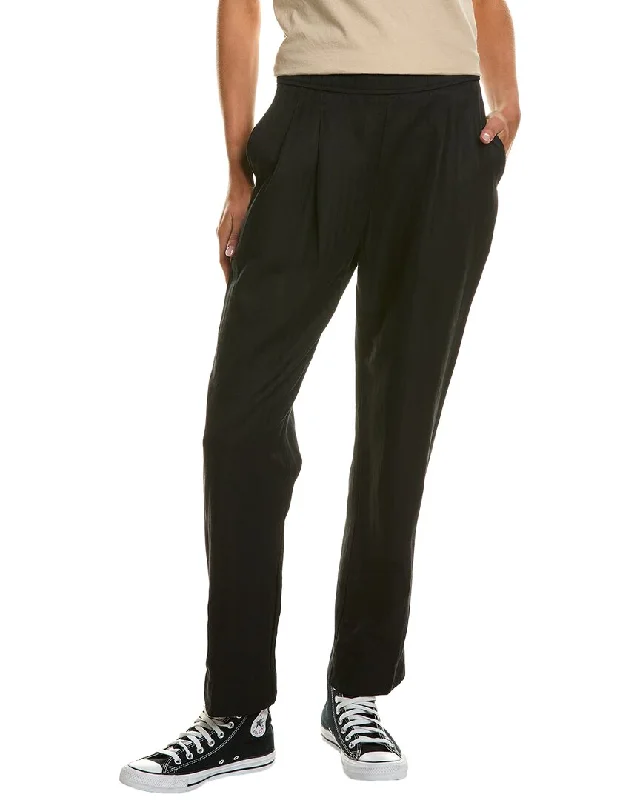 Pants for weekend event styling -James Perse Double Pleat Linen-Blend Trouser