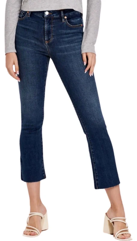 Pants for fashionable women -Jeanne Cropped Flare Jeans In Palmira