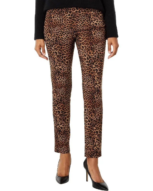 Pants for chic office gatherings -Leopard Control Stretch Pants