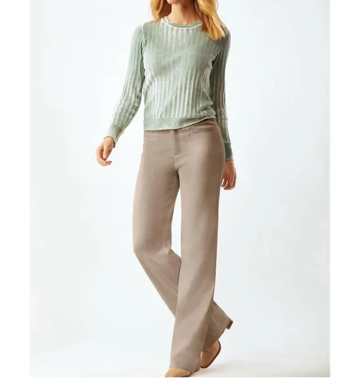 Pants for winter holidays -Mcguinn Clean Wide Leg Pant In Khaki