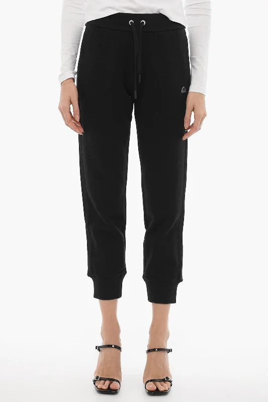 Pants for comfy and chic looks -Moose Knuckles Solid Color BERKELEY Joggers with Metal Logo