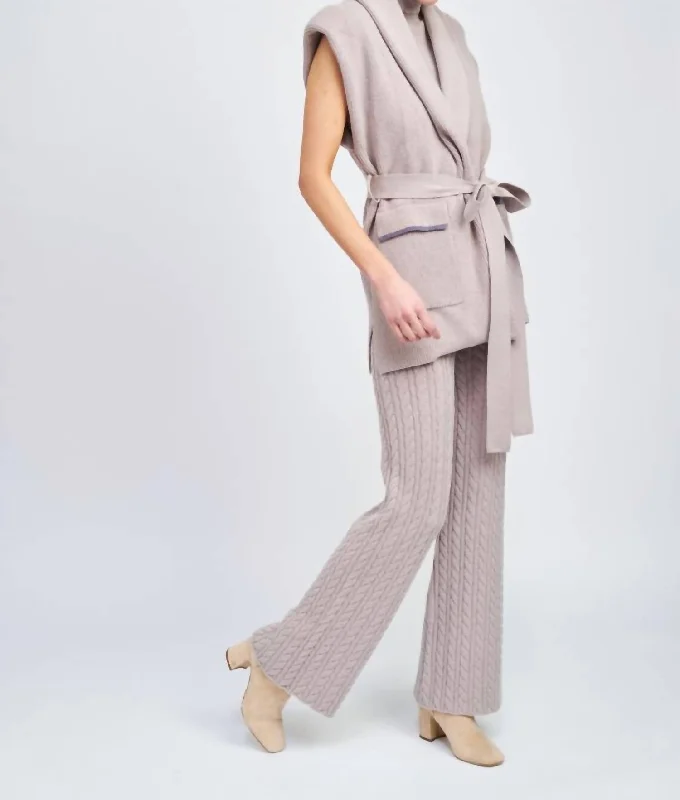 Pants for spring street fashion -Nell Knit Pant In Midnight Grey