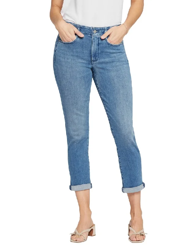 Pants for trendy travel looks -NYDJ High-Rise Hollywood Stunning Girlfriend Jean