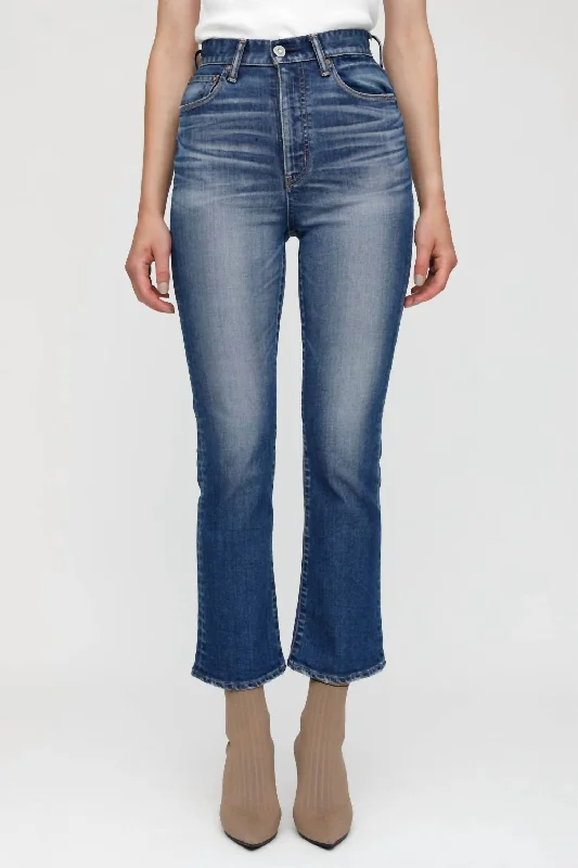 Pants for autumn style -Otis Flare High Jean In Blu