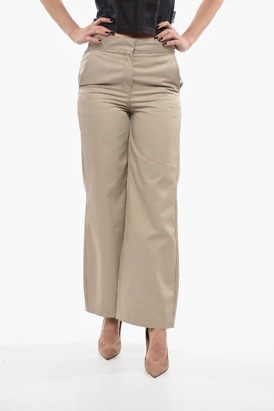 Pants for stylish yet comfortable outfits -Palm Angels High-Waisted Straight-Fit Pants