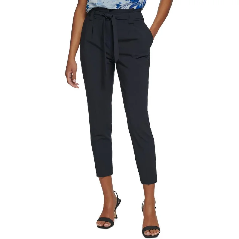 Pants for stylish and comfy wear -Petites Womens Stretch Wear-To-Work Ankle Pants