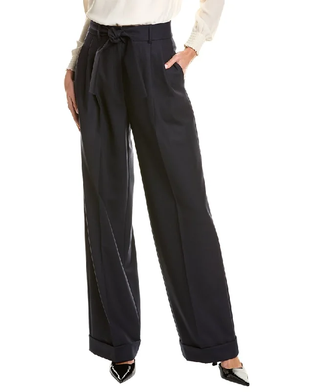 Pants for athletic wear and leisure -Piazza Sempione Wool-Blend Pant