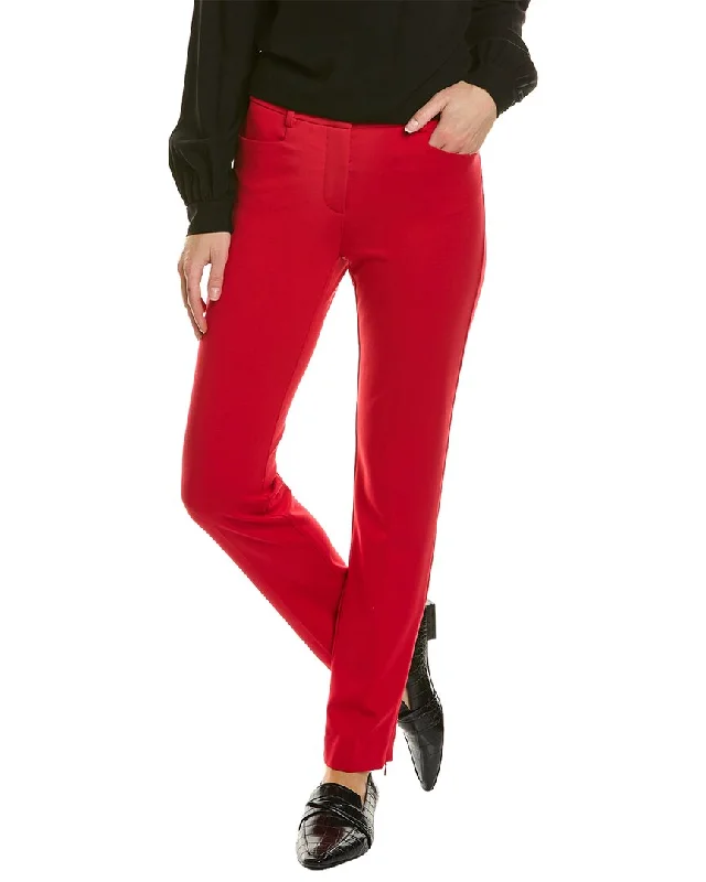 Pants for trendy street looks -Pink Tartan Ankle Zip Pant