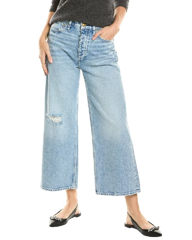 Pants for laid-back brunch styling -rag & bone Andi High-Rise Malvern Ankle Wide Leg Jean