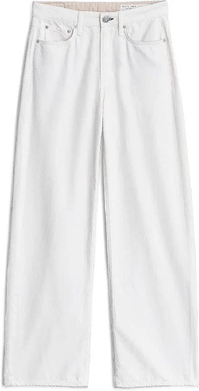 Pants for versatile workwear -Rag & Bone Featherweight Logan Ecru Wide Leg Jeans