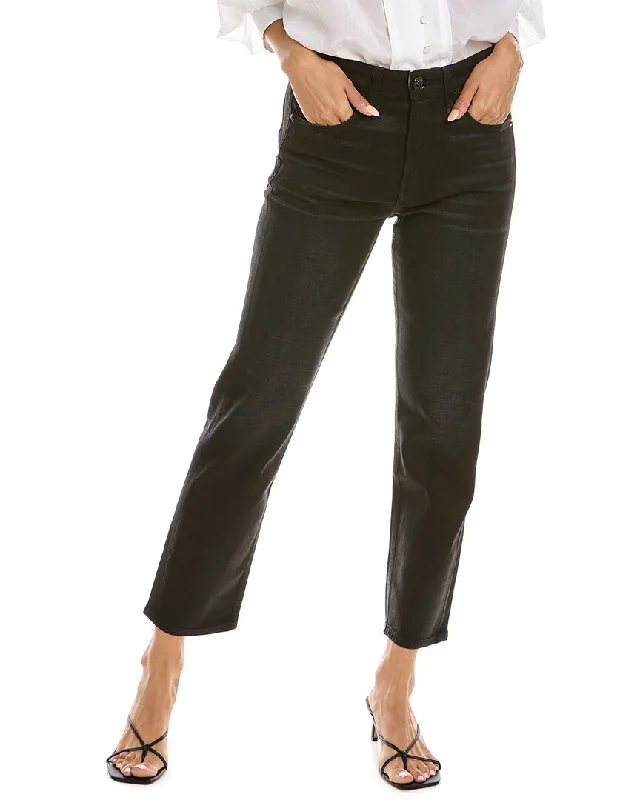 Pants for jogging -rag & bone Maya Worn Black High-Rise Ankle Slim Jean