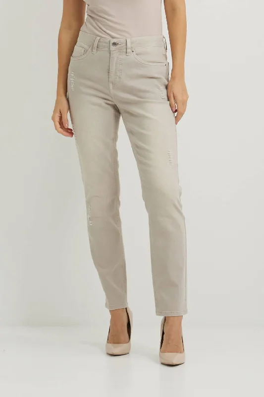 Pants for winter travel -Rolled Cuff Jean In Tan