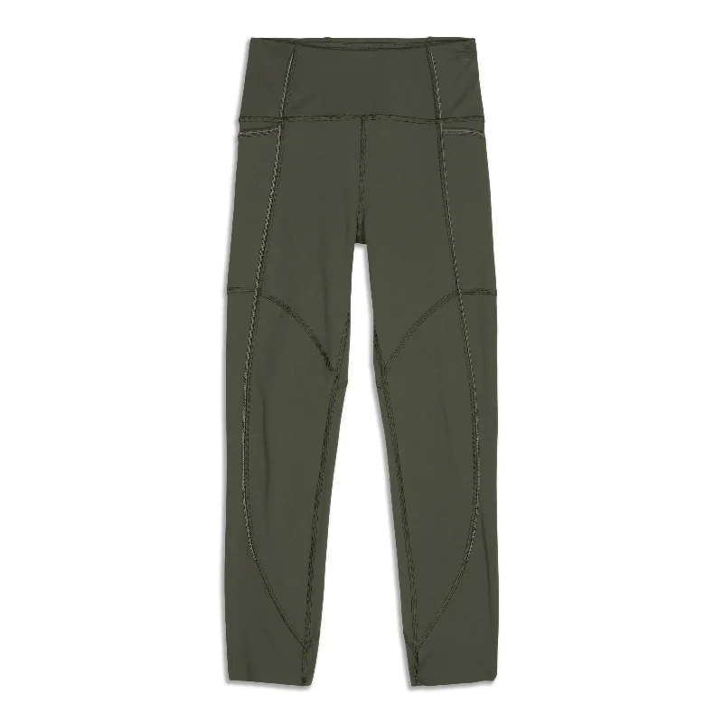 Pants for trendy streetwear -Run The Course Crop - Resale