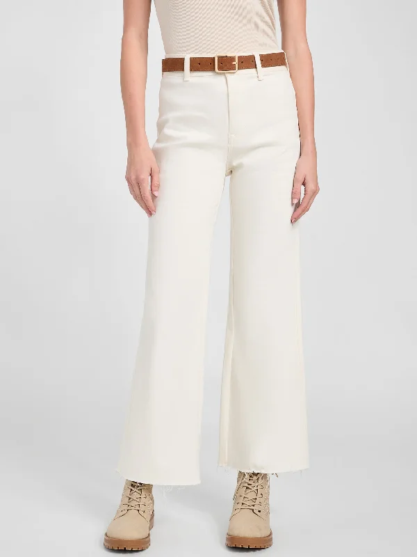 Pants for fashionable spring outings -Sandie Denim Wide Leg Pants