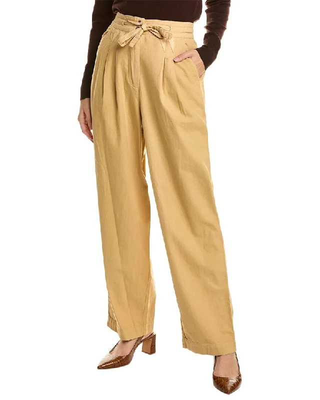 Pants for professional streetwear -SEA NY Therese Twill Pleated Pant