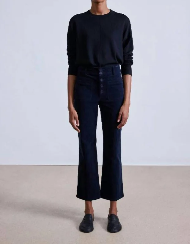 Pants for relaxed vacation style -Slim Marston Pant In Midnight