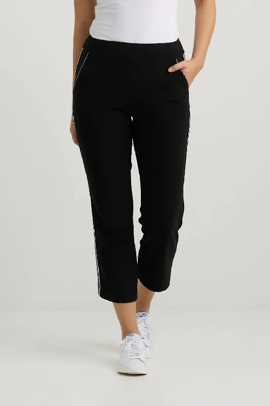 Pants for easy-to-wear office looks -Striped Pants In Black/vanilla