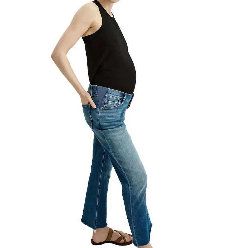 Pants for formal events -The Crop Maternity Jean In Indigo