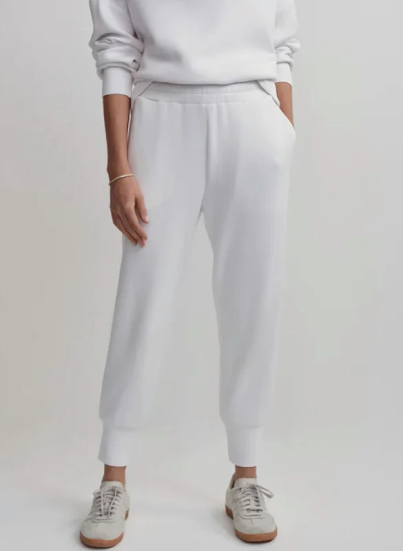 Pants for chic everyday looks -The Slim Cuff Pant 25 In White