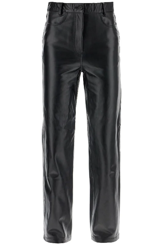 Pants for trendy office looks -Toteme Women's Straight Leather Pants For Men