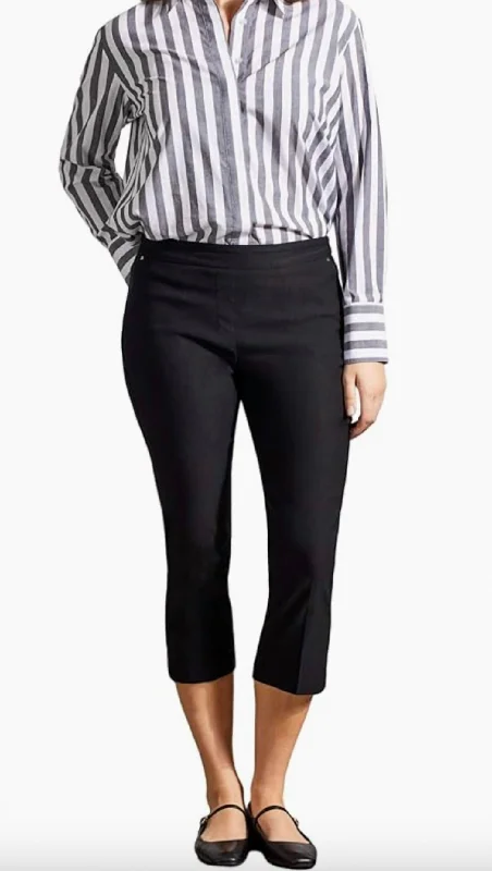 Pants for summer heat -Tri Flatten It Capri In Black