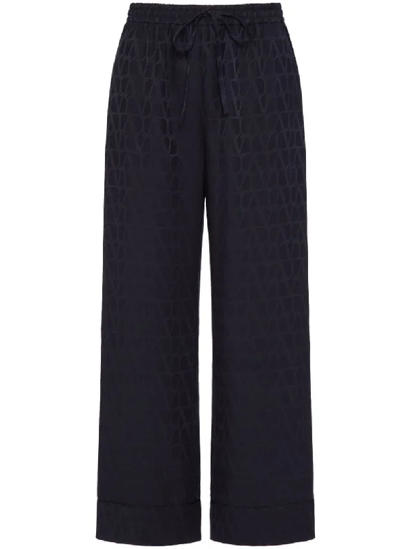 Pants for cozy home wear -Valentino Women's Trousers blue