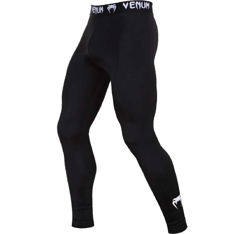 Pants for athletic yet stylish wear -Venum Contender 2.0 Compression Tights - Black/White