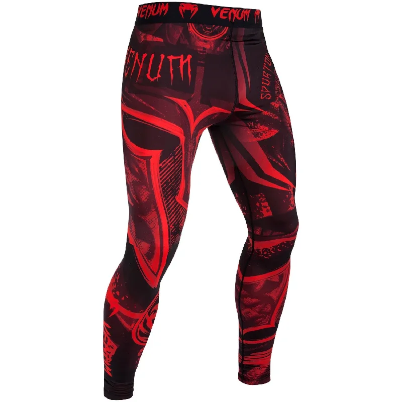 Pants for laid-back family outings -Venum Gladiator 3.0 Compression Tights - Black/Red