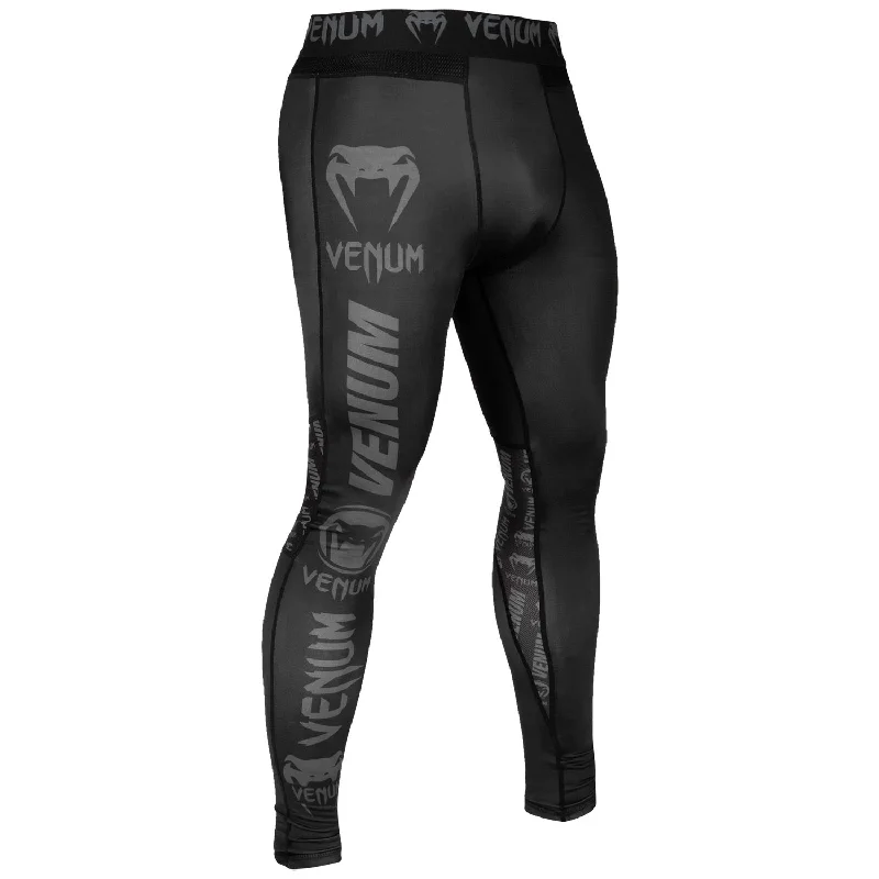 Pants for date-night fashion -Venum Logos Tights - Black/Black