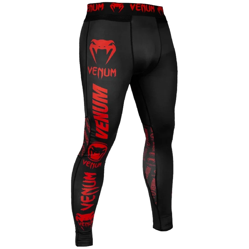 Pants for fun evening dates -Venum Logos Tights - Black/Red