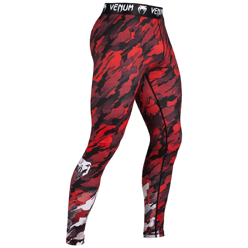 Pants for travel comfort -Venum Tecmo Compression Tights - Red/White