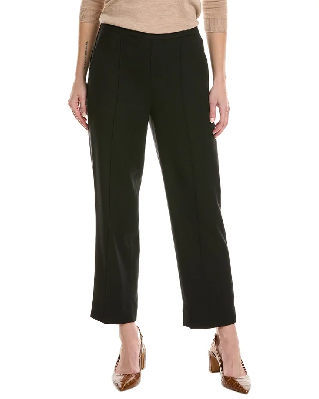 Pants for work-appropriate outfits -Vince Mid-Rise Wool-Blend Easy Pant