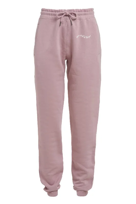 Pants for comfortable date-night looks -Women's Organic Cotton Jogger Pants In Mauve