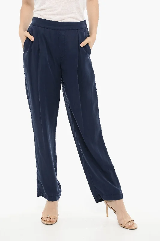 Pants for comfortable travel wear -Woolrich Single Pleat Flared Pants