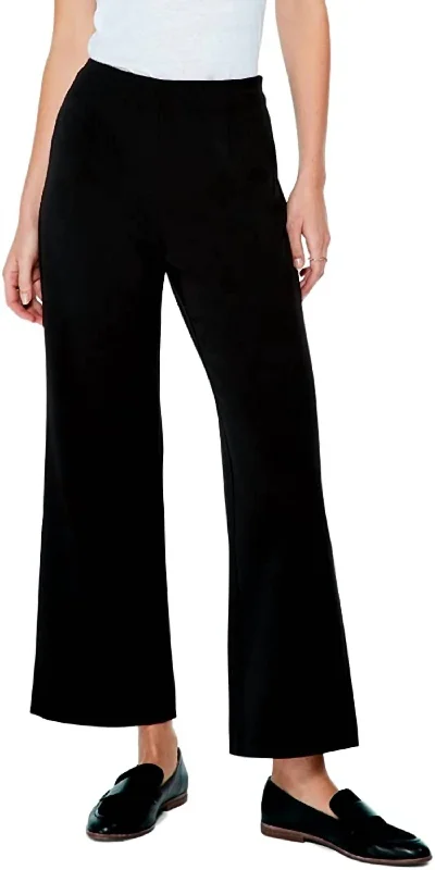 Pants for casual outdoor gatherings -Work It Wide-Leg Trouser In Black Onyx