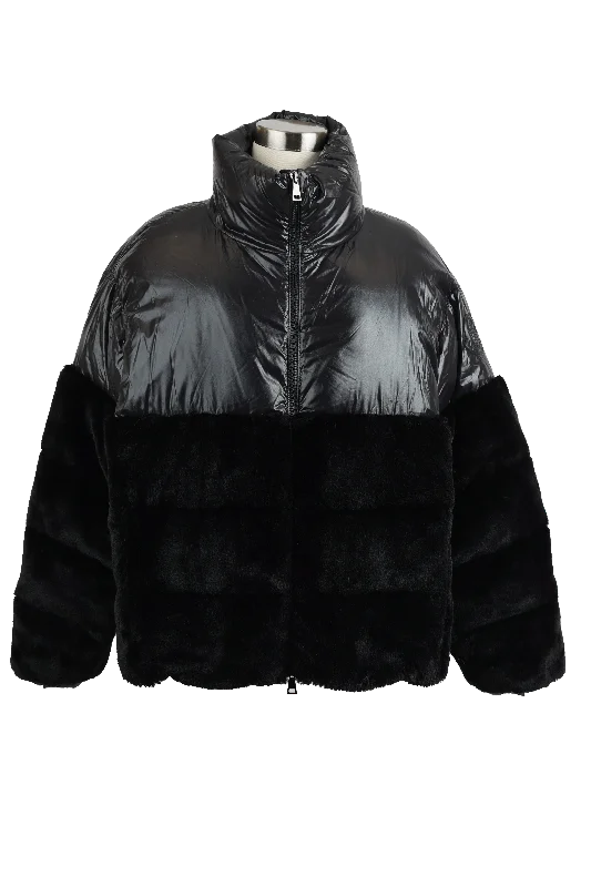 Jacket for minimalistic outfits -Logodec Faux Fur/ Poly Down Jacket